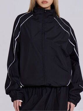 Jaded London Black Vapor Tracksuit Top